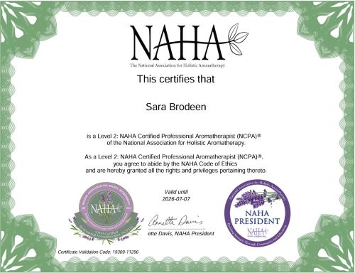 Level 2 NAHA Certificate